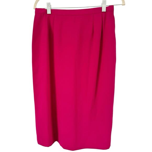 NWOT Kasper ASL Skirt Fuchsia Vintage Midi Pencil Skirt Women’s Size 10 - Picture 1 of 6